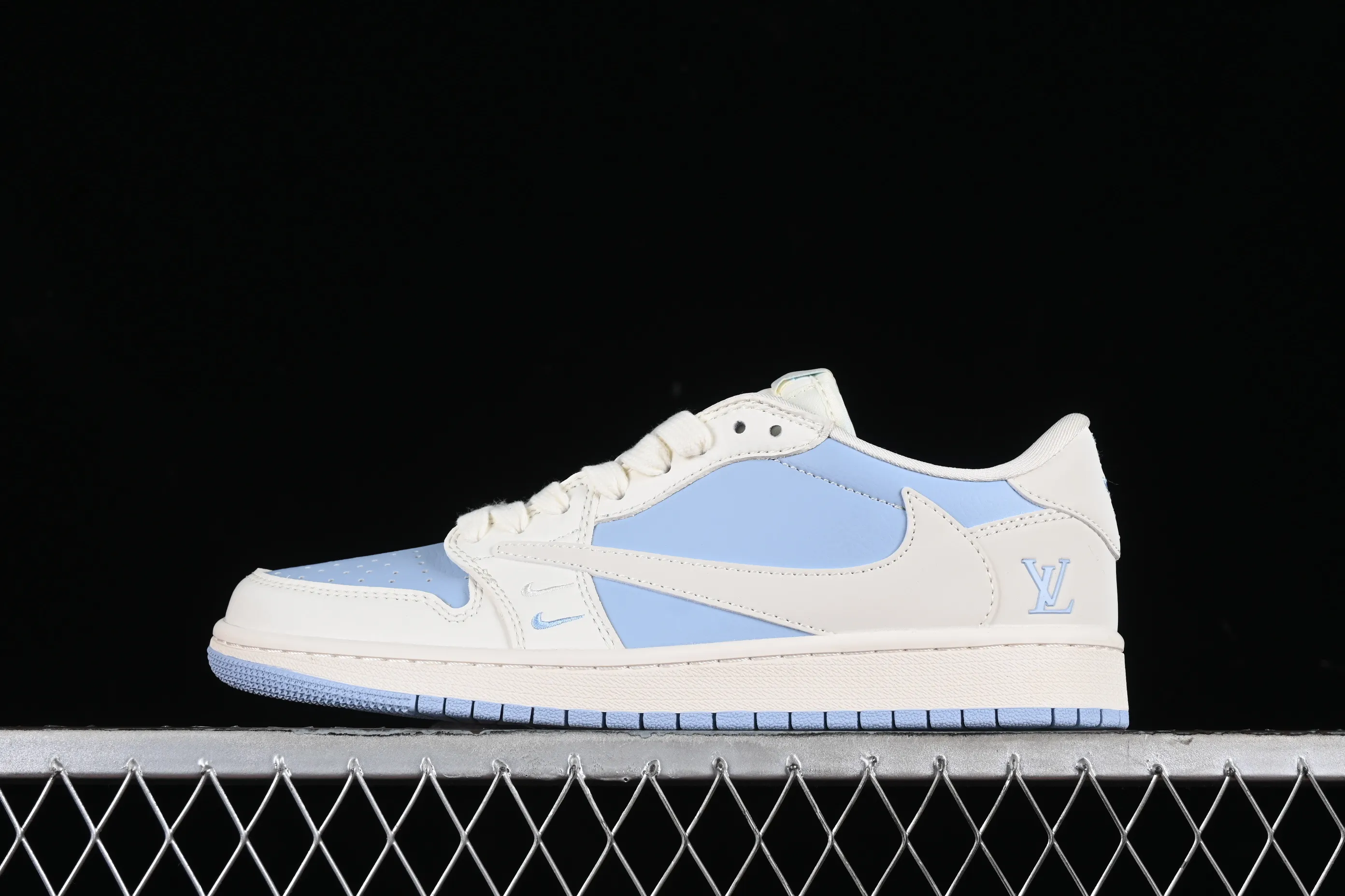 All categories Air Jordan Jordan series basketball shoes Air Jordan 1 Low high-end custom low-top sneakers Travis Scott x Fragment Design x Jordan Air Jordan 1 Low OG SP AJ1 Joe 1 LV blue double hook low-top cultural casual sneakers BB6588-103